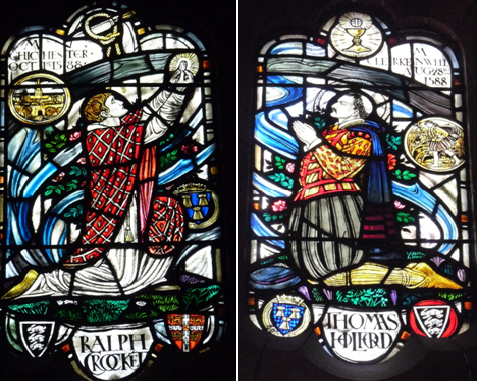 Martyrs in Oxton Church windows by Margaret Rope