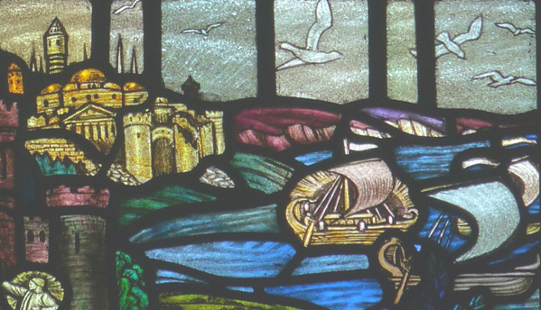 Myra, St Nicholas window in Newport