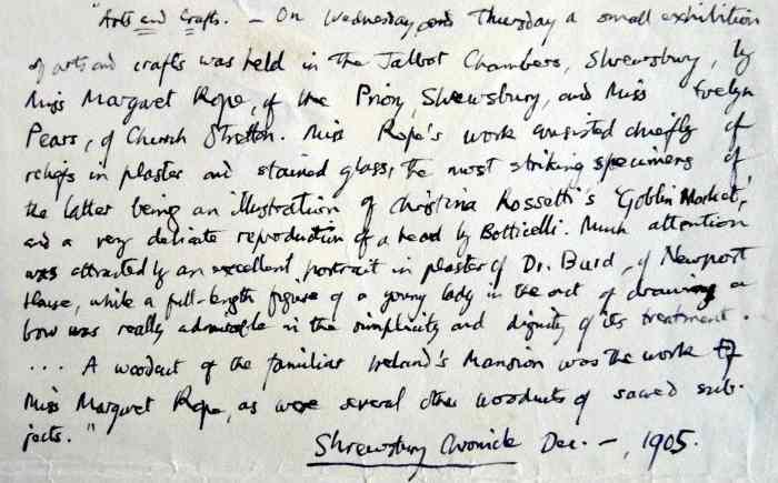 Transcription of 1905 Shrewsbury Chronicle