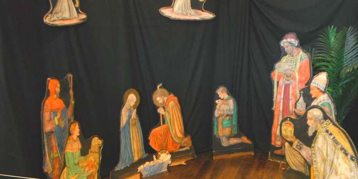 The life-size Nativity Crib at Margaret Rope Exhibition