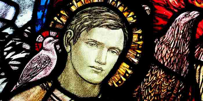 Michael Rope, as depicted in Blaxhall stained glass