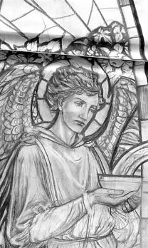 St Raphael cartoon detail, Lambeth Hospital
