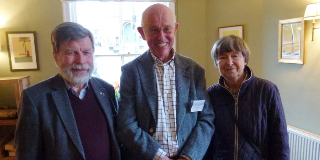 Chair of Woodbridge Civic Society Garth Pollard (centre), with Garry Humphreys and Caroline Swash